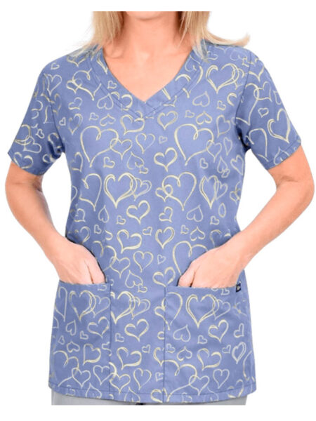 Blusa Estampada Lila Corazones